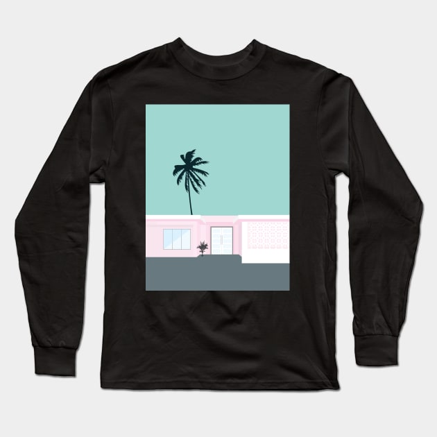 Palm Springs Long Sleeve T-Shirt by modernistdesign